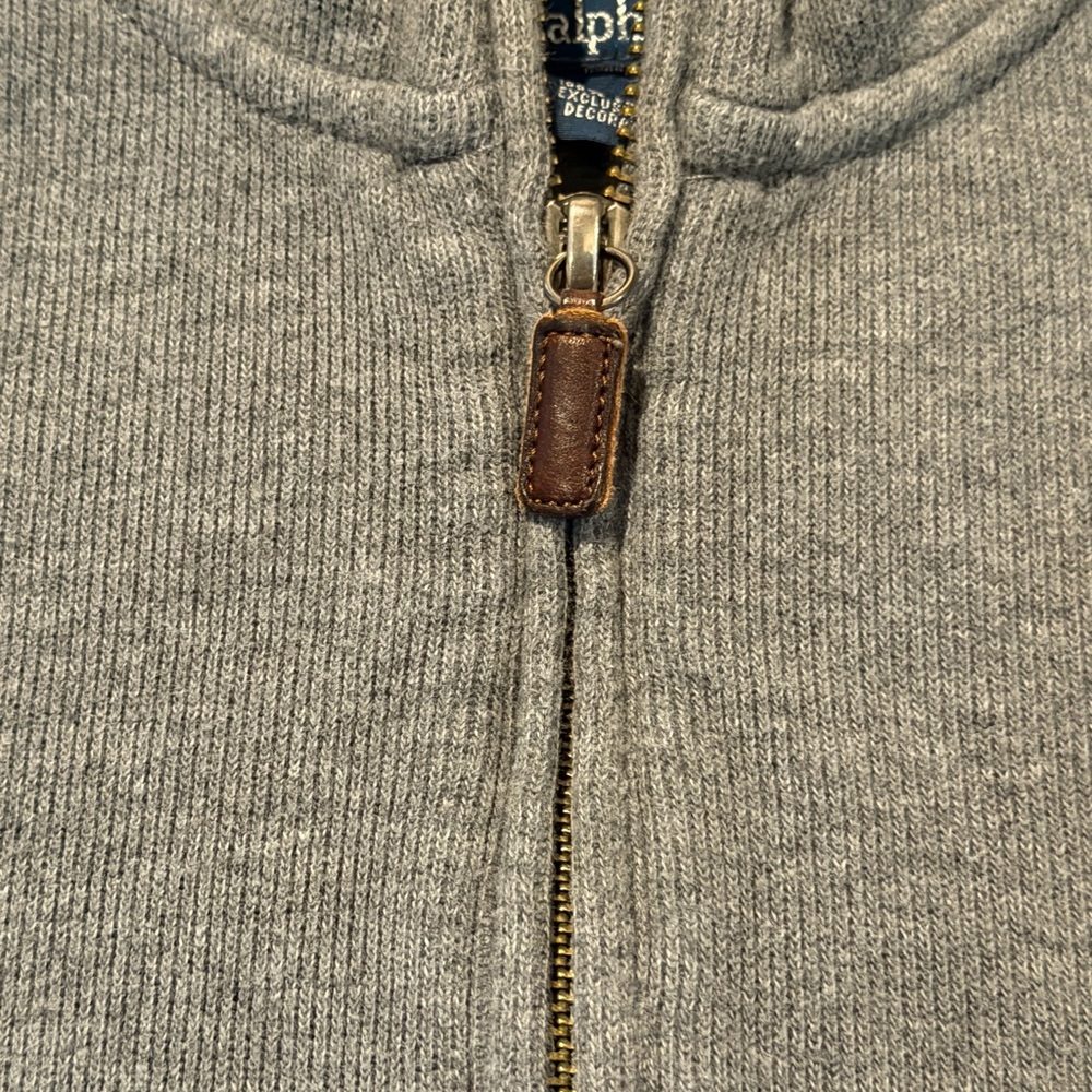 Polo Ralph Lauren Estate 1/4 Zip Pullover Dark Gray Long Sleeve Mens Size Large - Picture 3 of 6